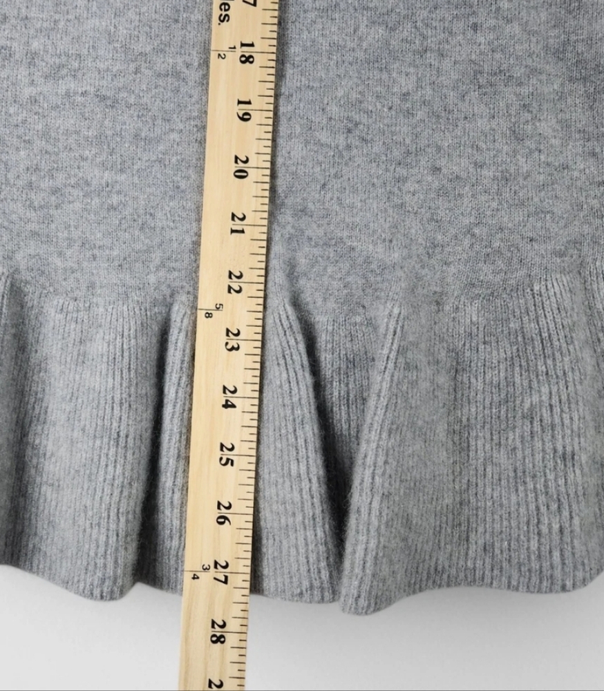 New Isaac Mizrahi Live 2-Ply 100% Cashmere Ruffle Peplum Sweater - Picture 8 of 8